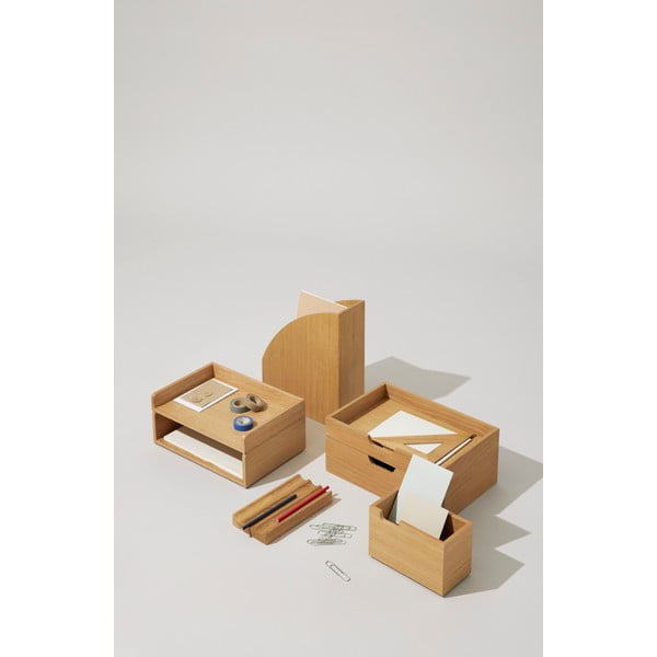 Дървен органайзер за канцеларски материали Staple - Hübsch-image-4