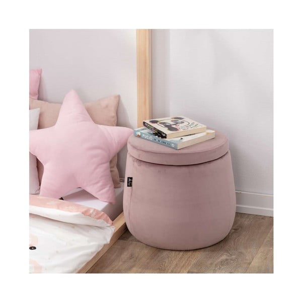 Черен кадифен детски пуф Posh Velvet – Yellow Tipi-image-3