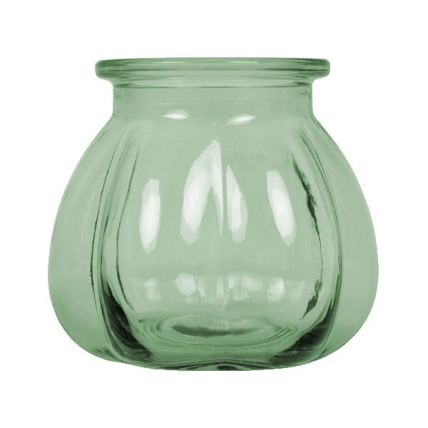 Светлозелена ваза от рециклирано стъкло Tangerine, височина 11 cm - Ego Dekor