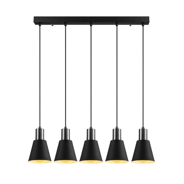 Черна висяща лампа за 5 крушки Kem - Opviq lights-image-2