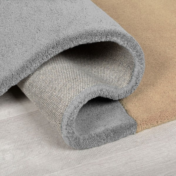 Черно-сив ръчно изработен вълнен килим 120x180 cm Lozenge Monochrome – Flair Rugs-image-3