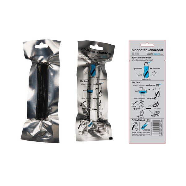 Черна филтърна бутилка с биншотан Pure, 800 ml Eau Good - Black + Blum-image-3