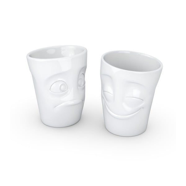 Комплект от 2 бели порцеланови чаши Cheery & Baffled - 58products-image-2