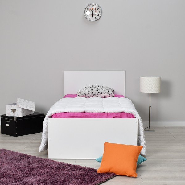 Бяло единично легло 90x190 cm KRY - Kalune Design-image-4