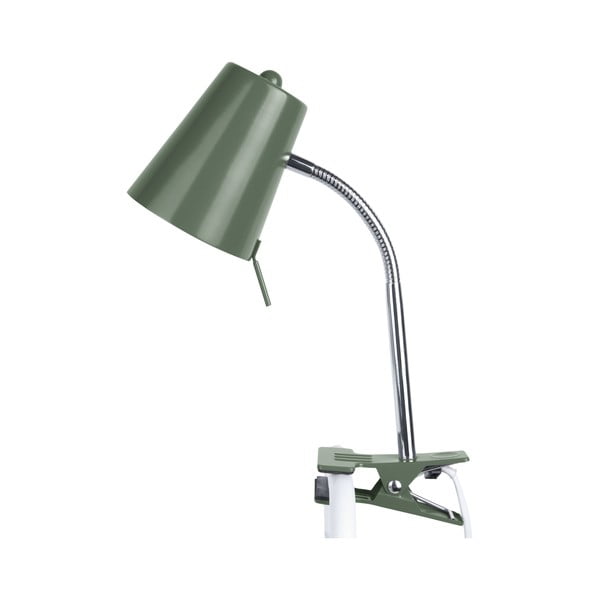 Зелена настолна лампа със закопчалка за закрепване Z - Leitmotiv