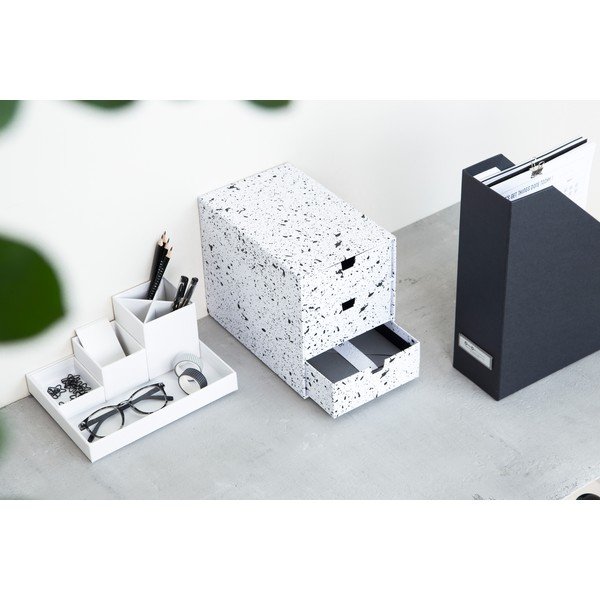 Бял органайзер за бюро за писане от 4 части Lena - Bigso Box of Sweden-image-1