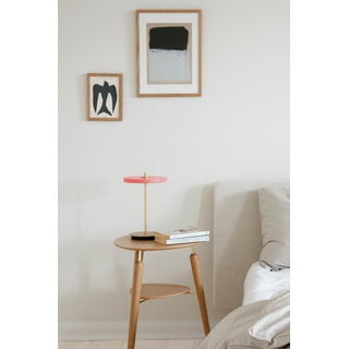 Розова LED затъмняваща се настолна лампа с метален абажур (височина 31 cm) Asteria Move – UMAGE