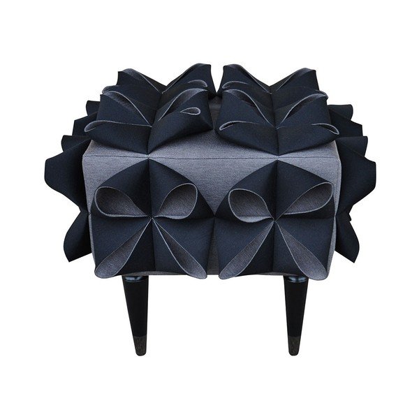 Taburetka Origami, černá
