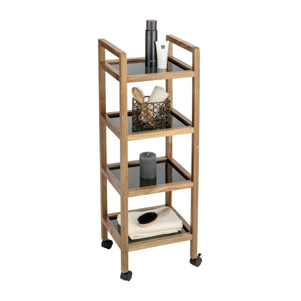 Рафт за баня от масивна акация в черен и естествен цвят 35x101,5 cm Fondi – Wenko-image-2