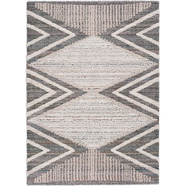 Кафяв и сив килим Farah Geo, 140 x 200 cm - Universal