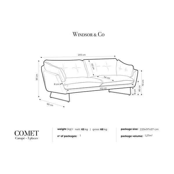 Růžová pohovka Windsor & Co Sofas Comet-image-4