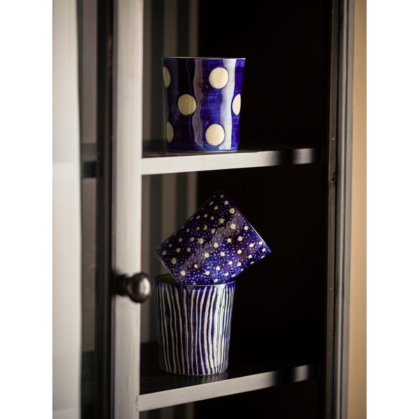 Тъмносини глинени чаши в комплект от 3 бр. за еспресо 190 ml Minoa – Bloomingville-image-2