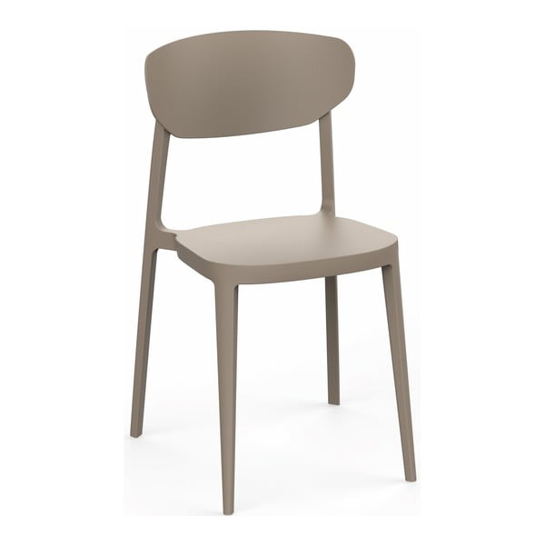 Светлокафяв пластмасов градински стол Mare – Rojaplast