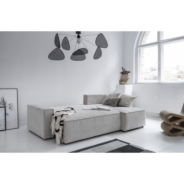 Бял разтегателен ъглов диван от рипсено кадифе (променлив) Brave Dave – Miuform-image-4