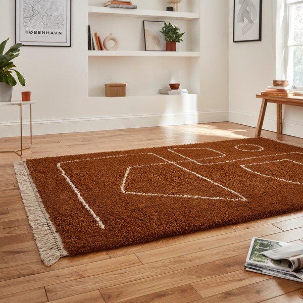 Червен килим от теракота , 160 x 220 cm Boho - Think Rugs-image-2