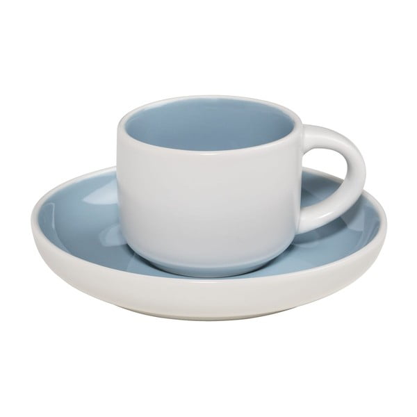 Синя и бяла порцеланова чаша за еспресо с чинийка Tint, 100 ml - Maxwell & Williams