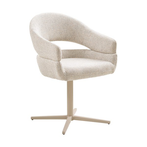 Кремави тапицирани трапезни столове в комплект с подлакътници 2 бр. Dover – House Nordic