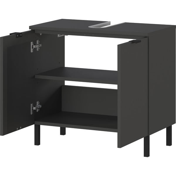 Антрацитен шкаф за мивка 60x56 cm Arcena – Germania-image-3