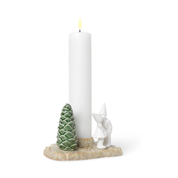 Коледен свещник от керамика Коледна целувка, дължина 17 см Christmas Tales - Kähler Design-image-4