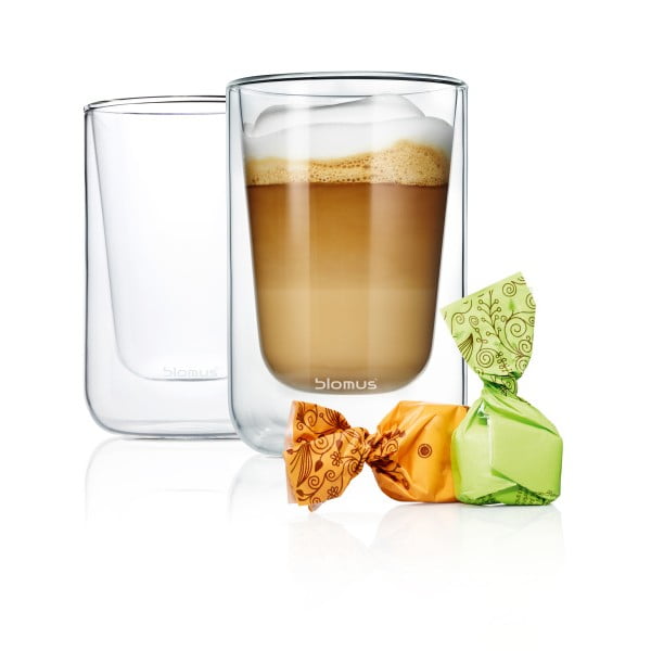 Двустенни стъклени чаши в комплект 2 бр. 250 ml Nero – Blomus-image-2