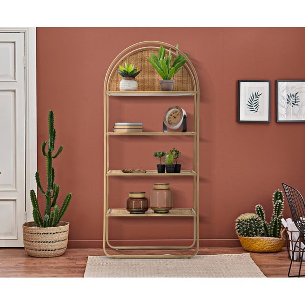 Метален шкаф за книги в естествен цвят 80x180 cm Panama - Mauro Ferretti-image-1