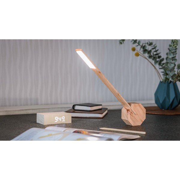 Светлокафява LED настолна лампа (височина 38 cm) Octagon One – Gingko-image-4