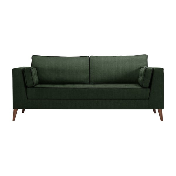 Тъмнозелен диван с черни детайли Atalaia Bottle Green - Stella Cadente Maison