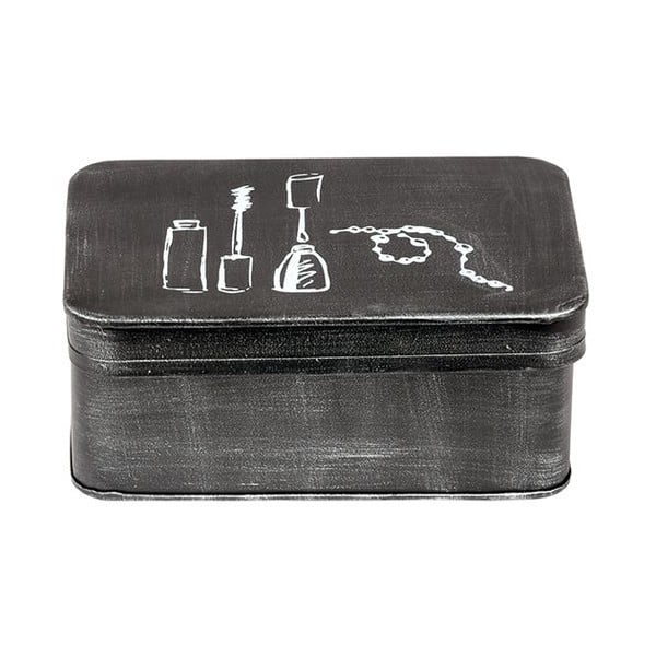 Черна метална кутия за козметика - LABEL51