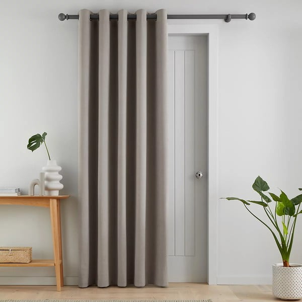 Сиво затъмняващо/термо перде за врата 168x213 cm Wilson – Catherine Lansfield-image-1