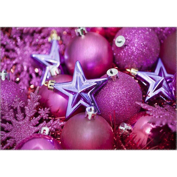 Koberec Vitaus Christmas Period Purple Deco, 50 x 80 cm
