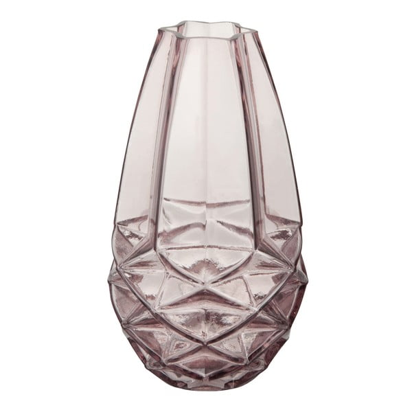 Skleněná váza J-Line Lynn, výška 18 cm