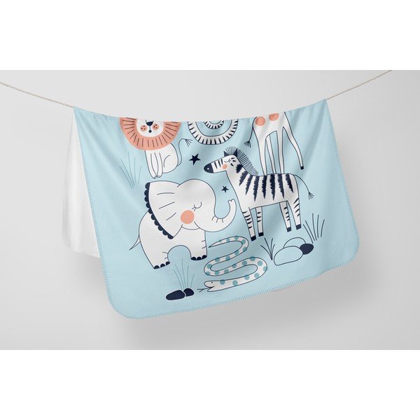 Синьо бебешко одеяло 85x125 cm - OYO kids-image-1