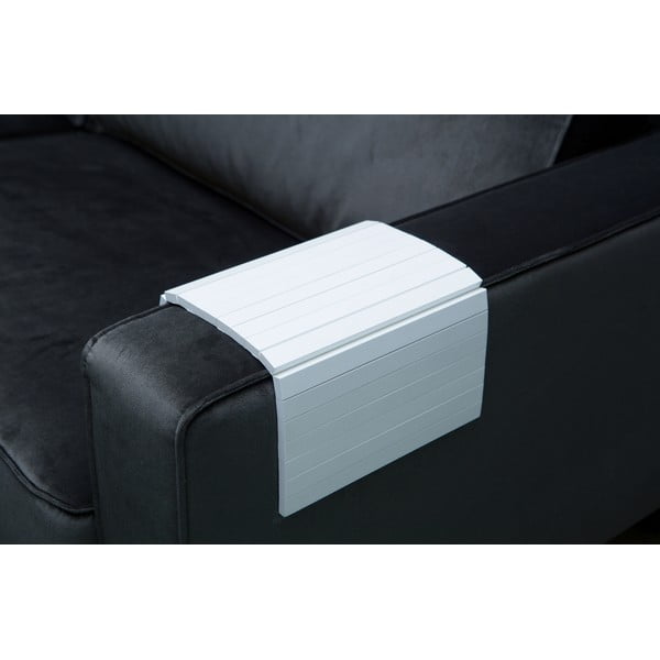 Бяла дървена подлакътница за диванна табла - WOOOD