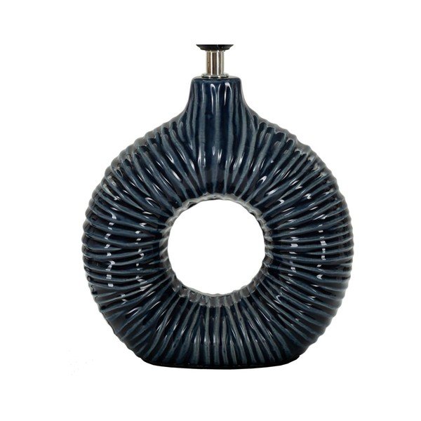 Синя керамична настолна лампа с текстилен абажур (височина 43 cm) Seta – Mauro Ferretti-image-4