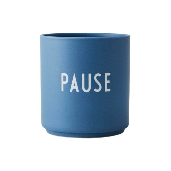 Синя порцеланова чаша Фаворит Pause - Design Letters