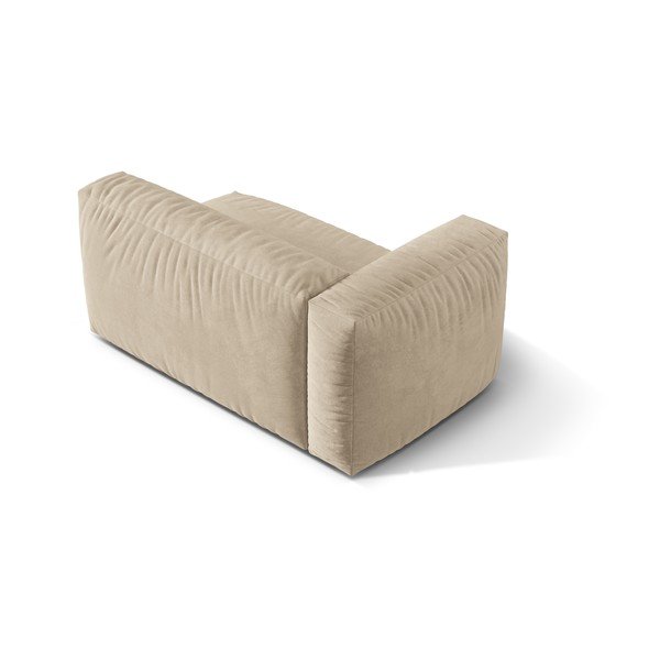 Бежов кадифен модул за диван (ляв ъгъл) Martina – Micadoni -image-2