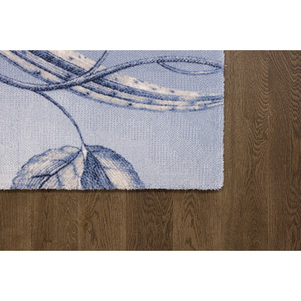 Светлосин вълнен килим 300x400 cm Talwin – Agnella-image-4