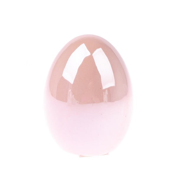Розова керамична украса за великденски яйца, височина 8 см - Dakls
