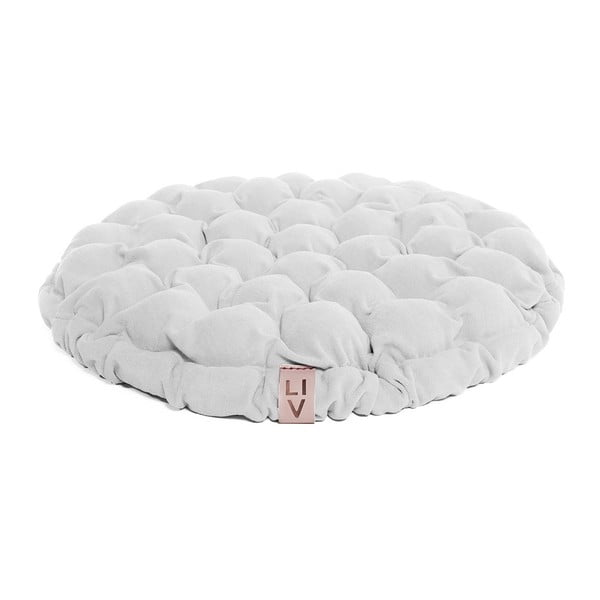 Бяла възглавница за сядане с масажни топчета , ø 65 cm Bloom - Linda Vrňáková