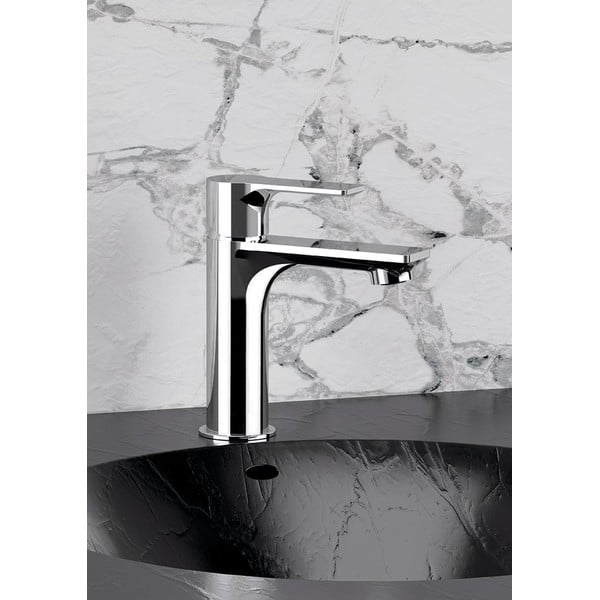 Стояща батерия за мивка в лъскаво-сребрист цвят Pax – Sapho-image-1