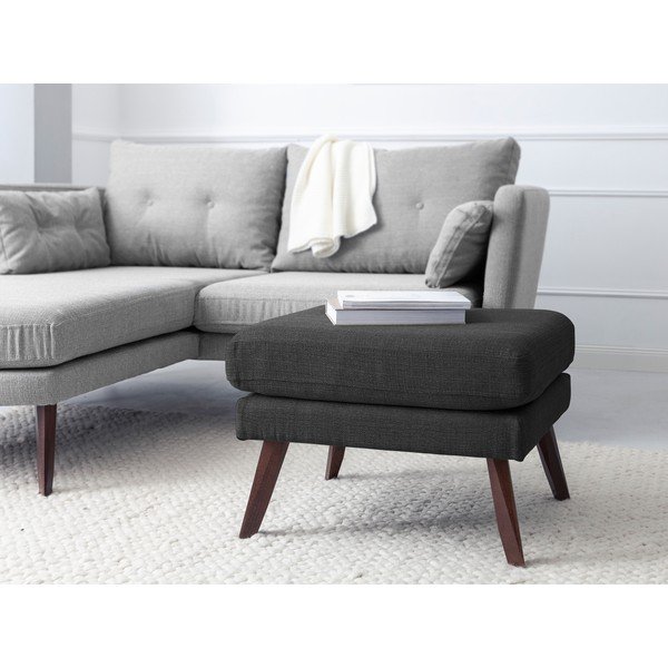 Тъмно сива табуретка Елена - Mazzini Sofas-image-4