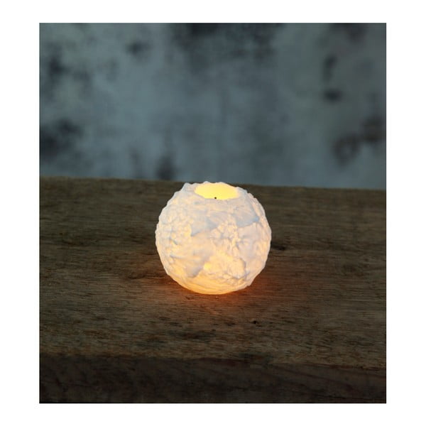 LED свещ от бял восък, височина 6,5 см Snowta - Star Trading