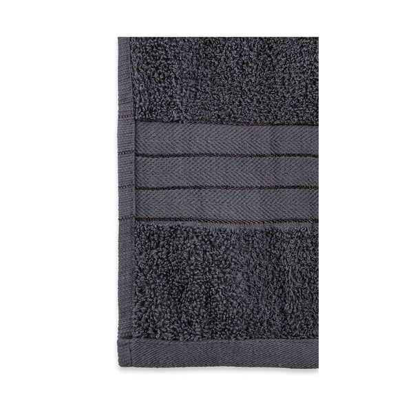 Антрацитни памучни хавлиени кърпи в комплект от 2 бр. от тери 70x140 cm – Good Morning-image-1