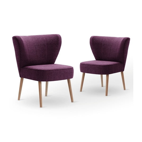 Sada 2 fialových jídelních židlí My Pop Design Adami