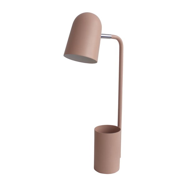 Světle růžová stolní lampa s držákem na květináč Opjet Paris Pot