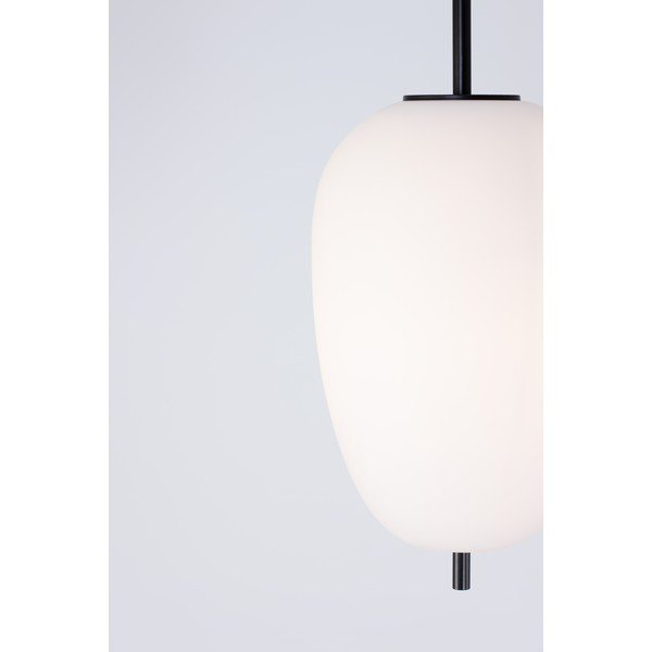 Бяло/черно стъклено висящо осветително тяло ø 27 cm Lato – Nova Luce-image-1