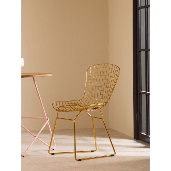 Метален трапезен стол в златист цвят District – Premier Housewares-image-3