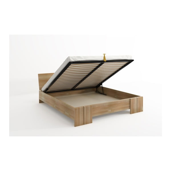 Dvoulůžková postel z bukového dřeva s úložným prostorem SKANDICA Vestre Maxi, 140 x 200 cm-image-4