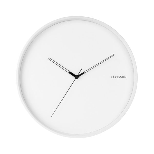 Бял стенен часовник , ø 40 cm Hue - Karlsson
