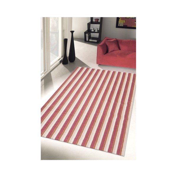 Червен и оранжев килим City Loft Stripes, 80 x 130 cm - Floorita-image-4